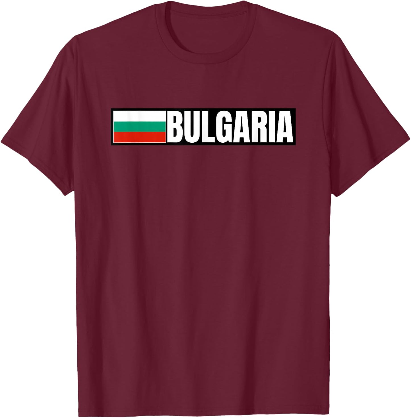 Bulgaria Flag T-Shirt - T-Shirt | Maroon