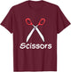 Funny Group Halloween Outfit - Rock Paper Scissors Costume T-Shirt - T-Shirt | Maroon
