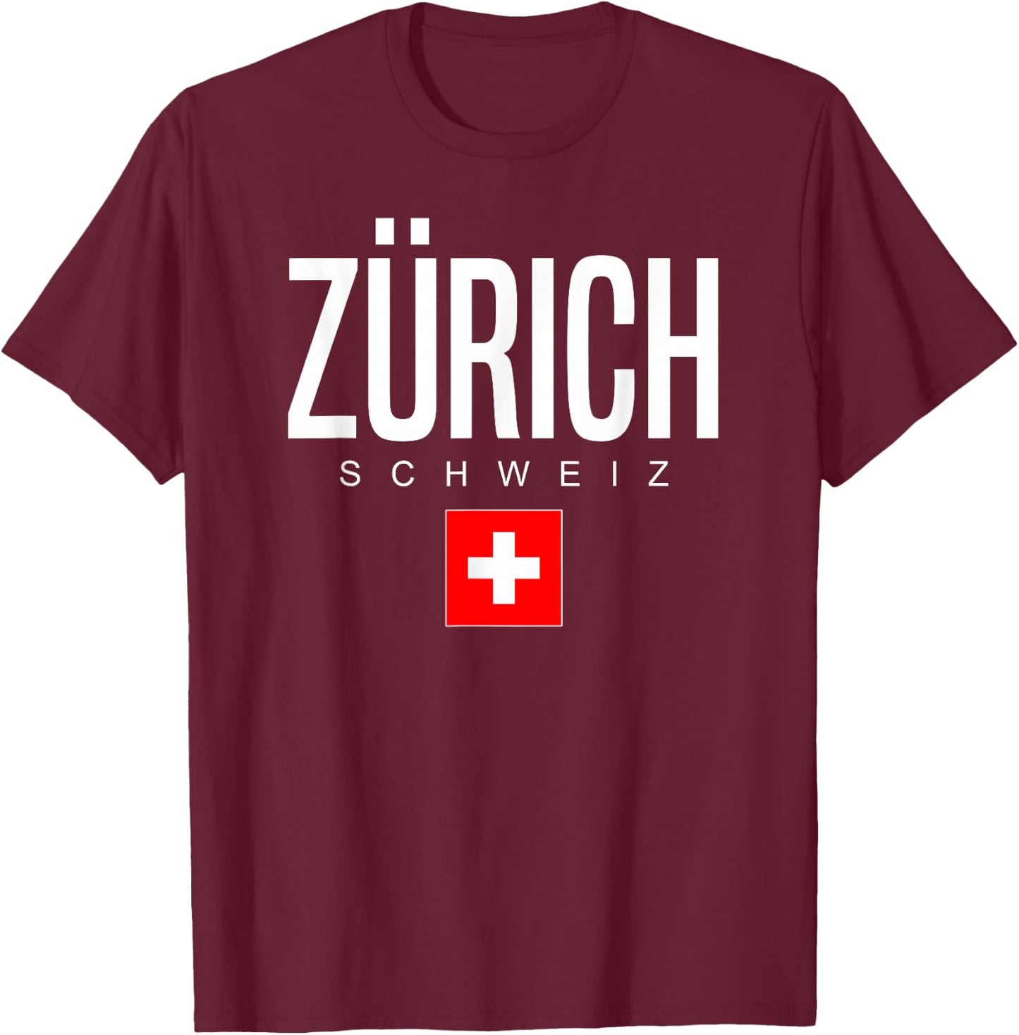 Zürich Switzerland T-Shirt - T-Shirt | Maroon