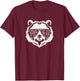 yaya Bear Face with Sunglasses T-Shirt - T-Shirt | Maroon