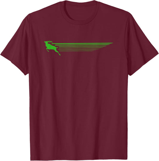 Run Like an Antelope | Retro Music-Inspired Design T-Shirt - T-Shirt | Maroon