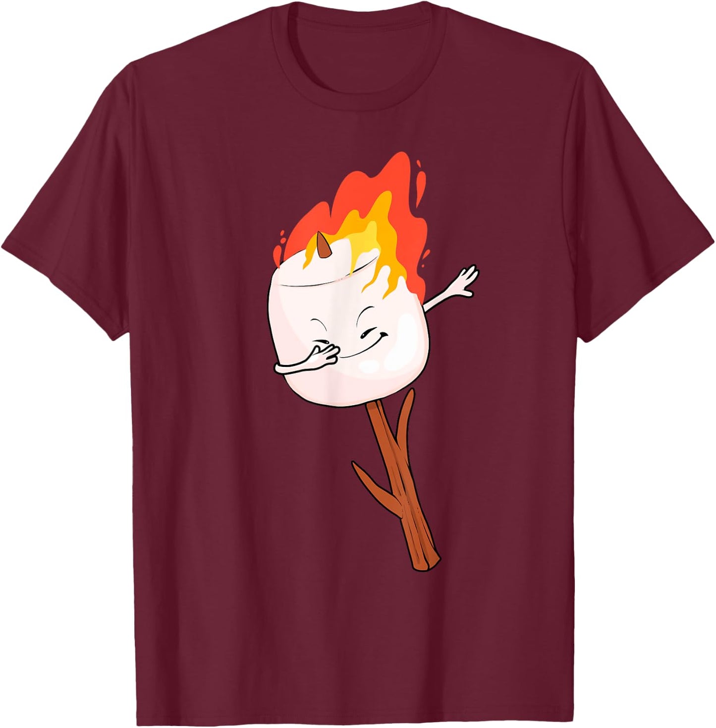 Cute Marshmallow Design Women Kids Marshmallow Lover T-Shirt - T-Shirt | Maroon