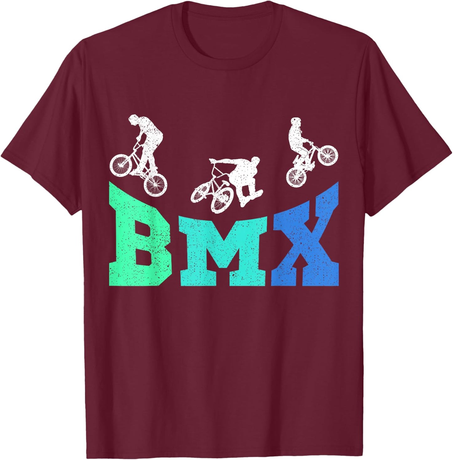 BMX Bike Bicycle Boys Kids Men T-Shirt - T-Shirt | Maroon