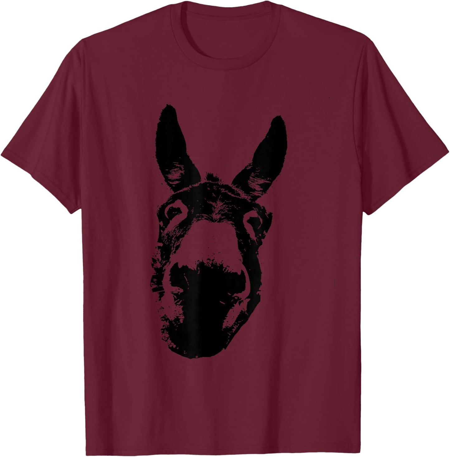 Donkey Face Costume T-Shirt - T-Shirt | Maroon