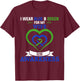 IIH Awareness I Wear Blue & Green for My Wife T-Shirt - T-Shirt | Maroon