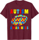 Love Football Puzzles Autism Awareness Kids Boys Girls T-Shirt - T-Shirt | Maroon