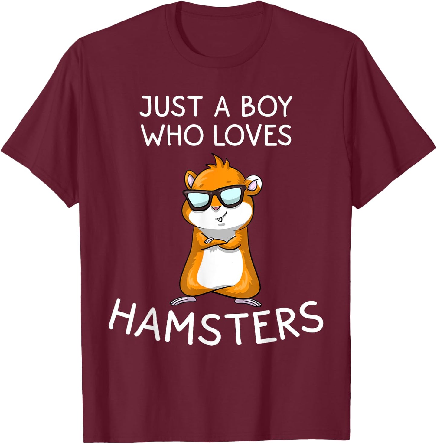 Funny Hamster Gift Kids And Boys Cool Tiny Rat Pet Lover T-Shirt - T-Shirt | Maroon