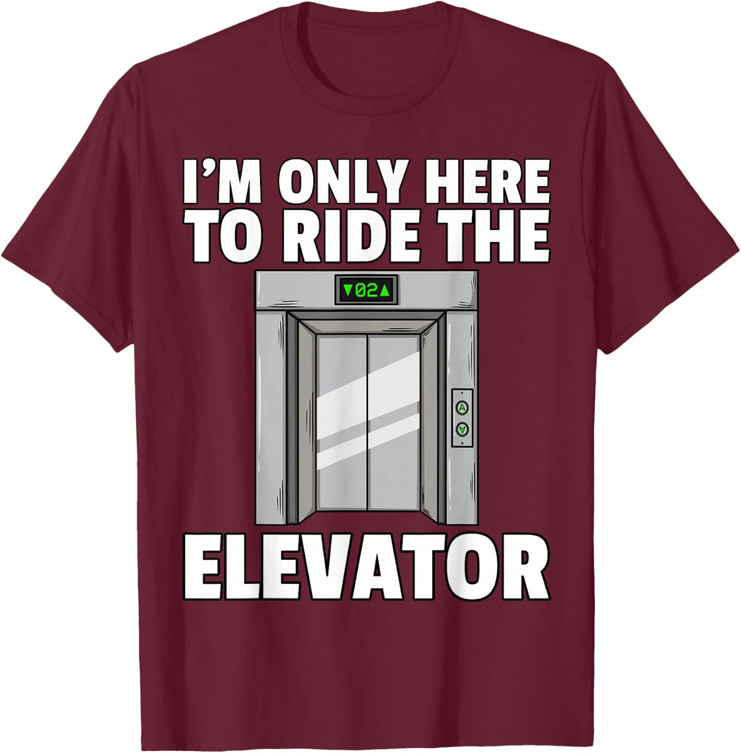 Elevator Buttons Mechanic Technician T-Shirt - T-Shirt | Maroon