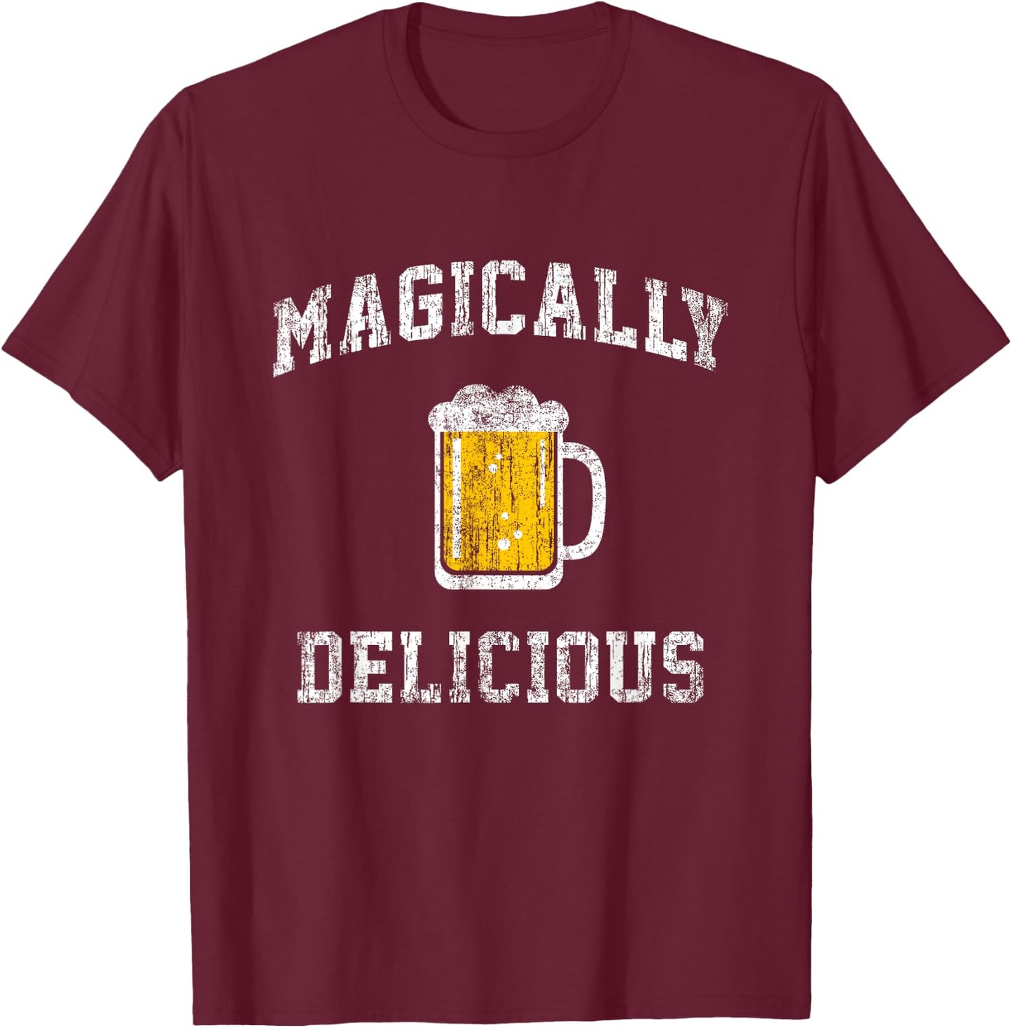 Magically Delicious Beer Funny St. Patrick's Day T-Shirt - T-Shirt | Maroon