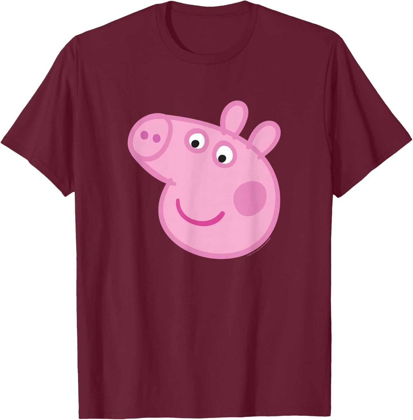 Peppa Pig Big Face T-Shirt - T-Shirt | Maroon
