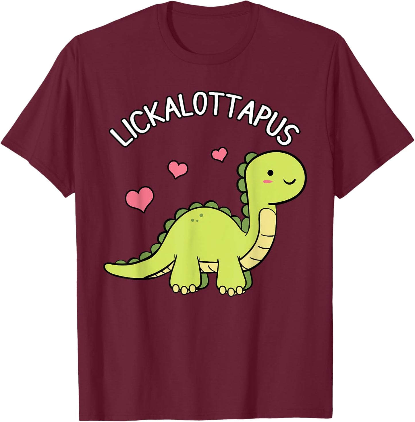 Lickalottapus Dinosaur Homosexuality Rainbow Flags Pride T-Shirt - T-Shirt | Maroon