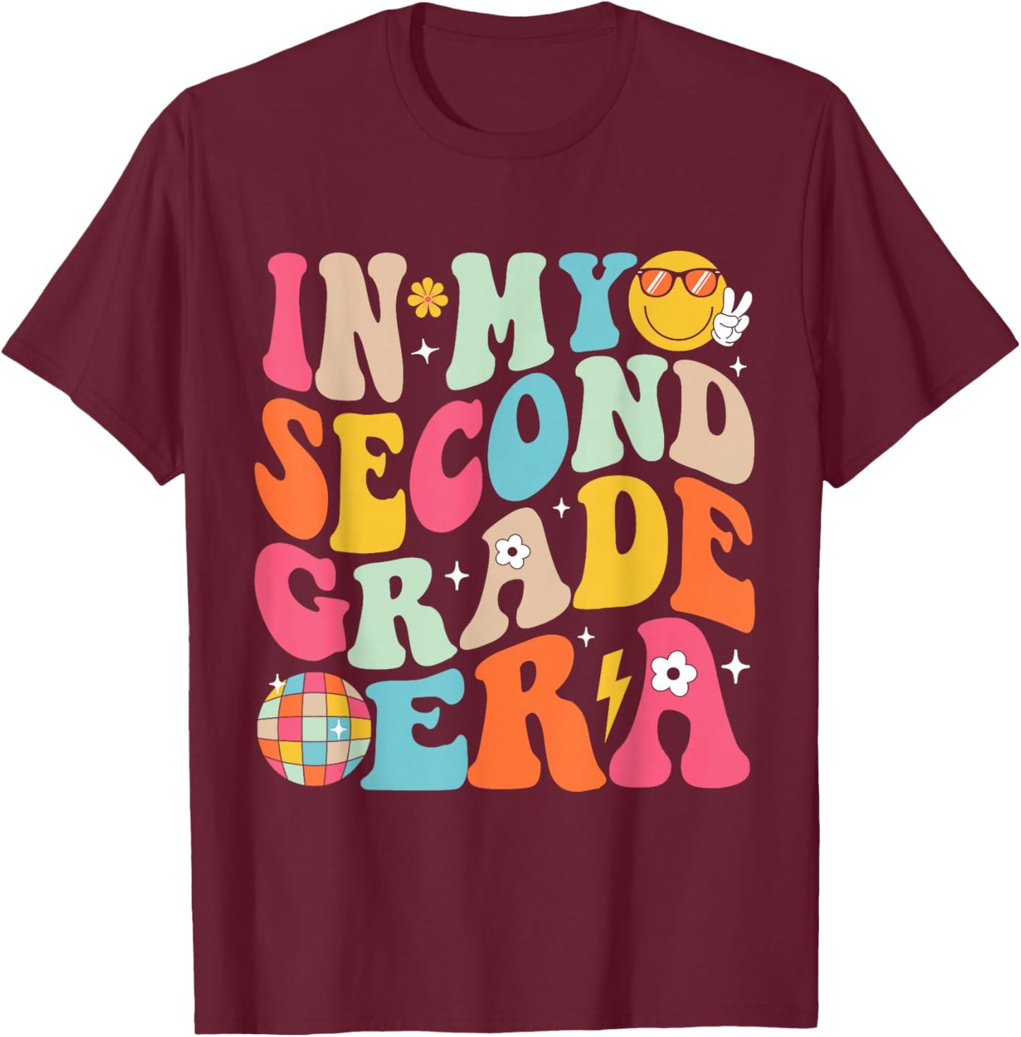 In My Second Grade Era Boys Girls Back To School 2nd Grade T-Shirt - T-Shirt | Maroon