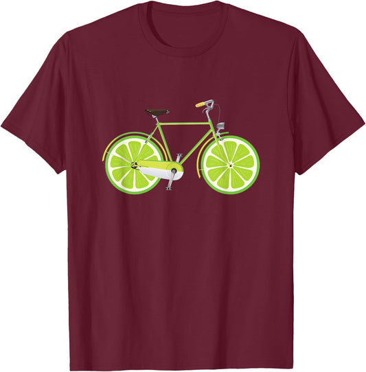 Bicycle Bike Cycling Lime Bike Cycling Biker Gift T-Shirt - T-Shirt | Maroon