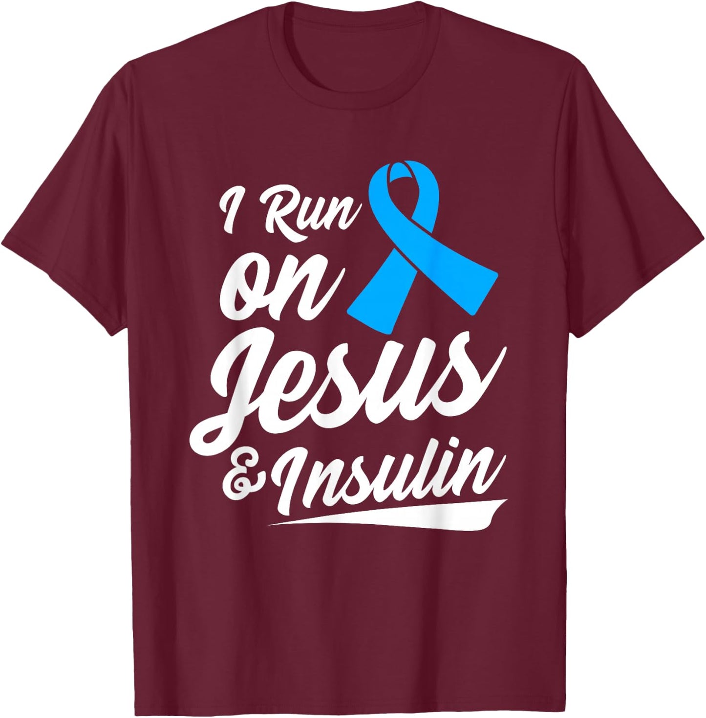 Diabetes Awareness Type 1 2 - Diabetic T1D T2D T-Shirt - T-Shirt | Maroon