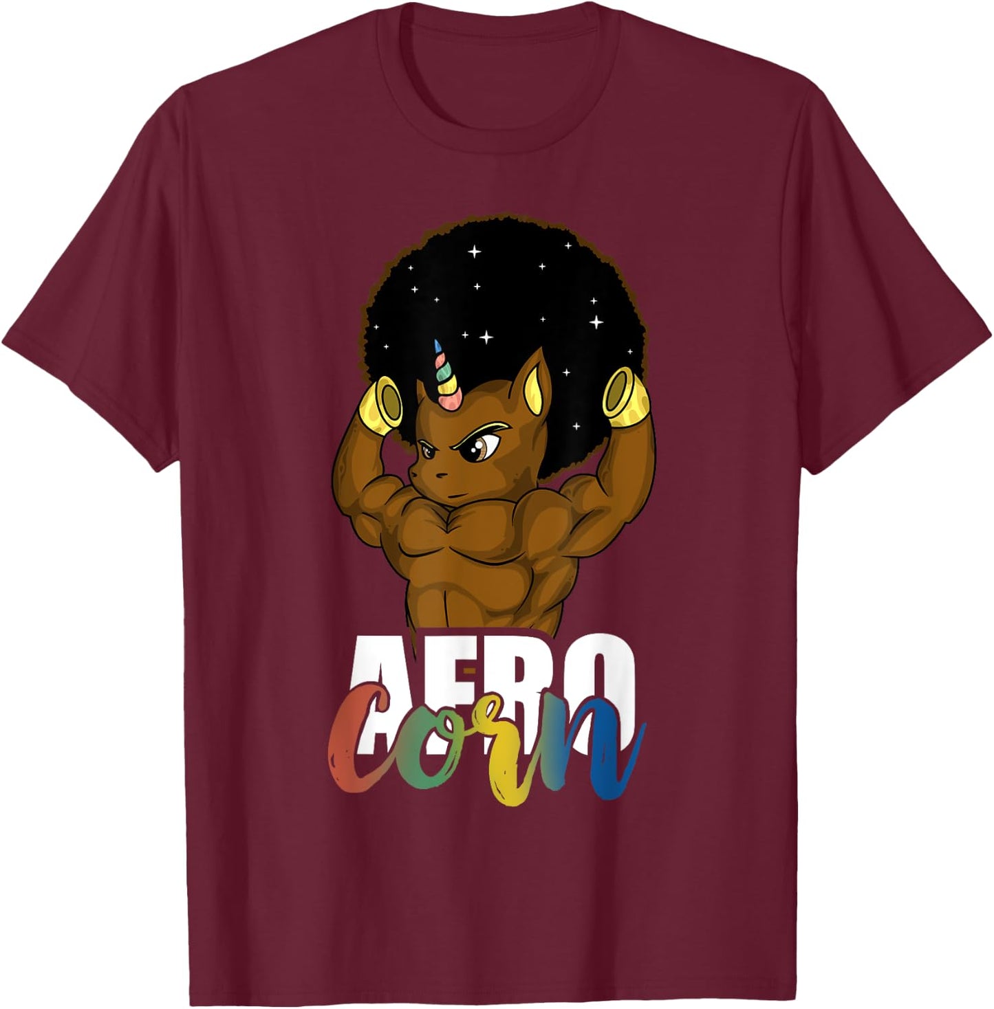 Afro Corn Afrocorn Unicorn Black History Men Boys Gift T-Shirt - T-Shirt | Maroon