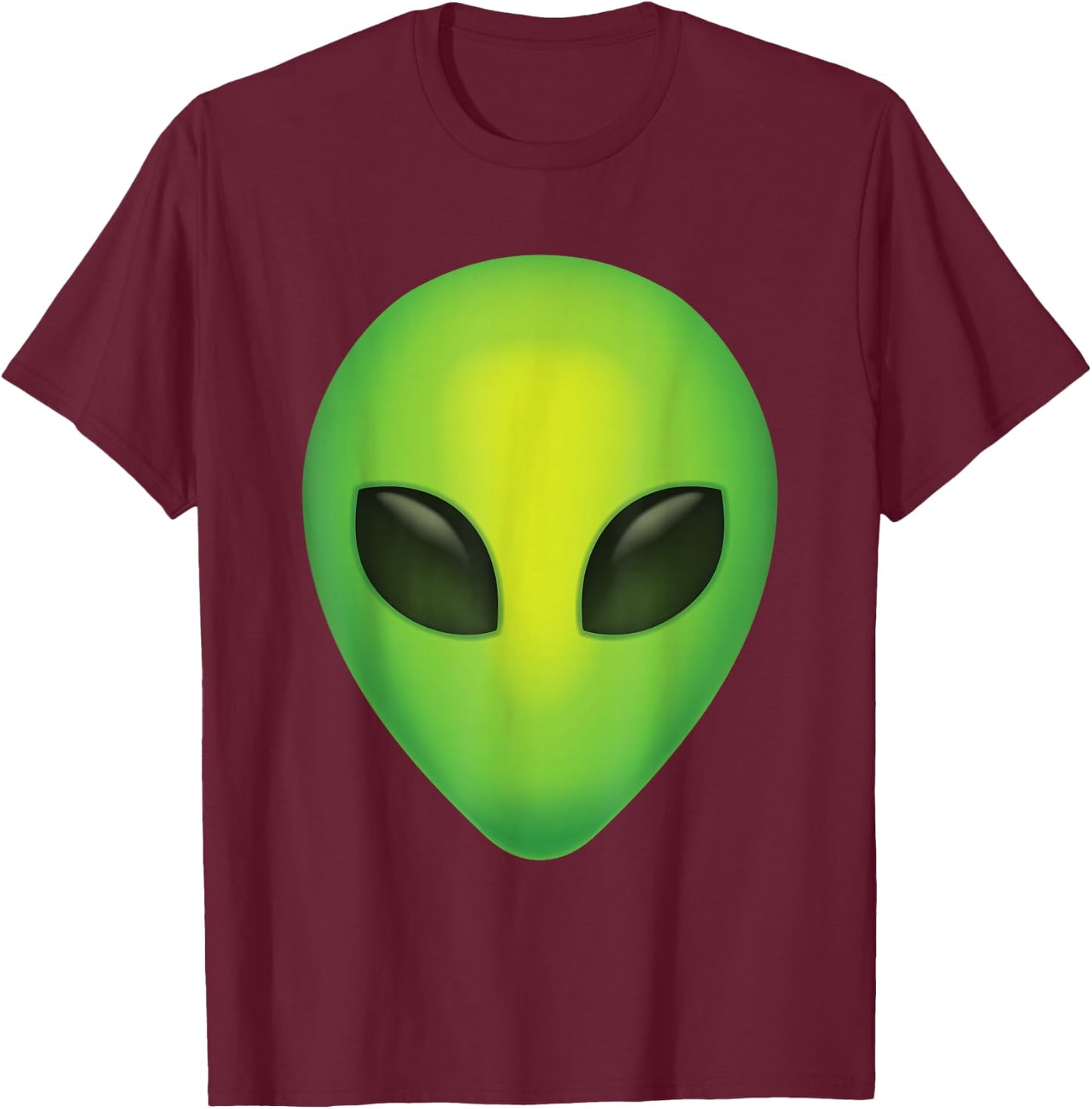 Alien Head Colorful Alien Rave T-Shirt - T-Shirt | Maroon
