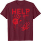 Halloween Help Blood Hands Funny Zombie Costume Men Women T-Shirt - T-Shirt | Maroon
