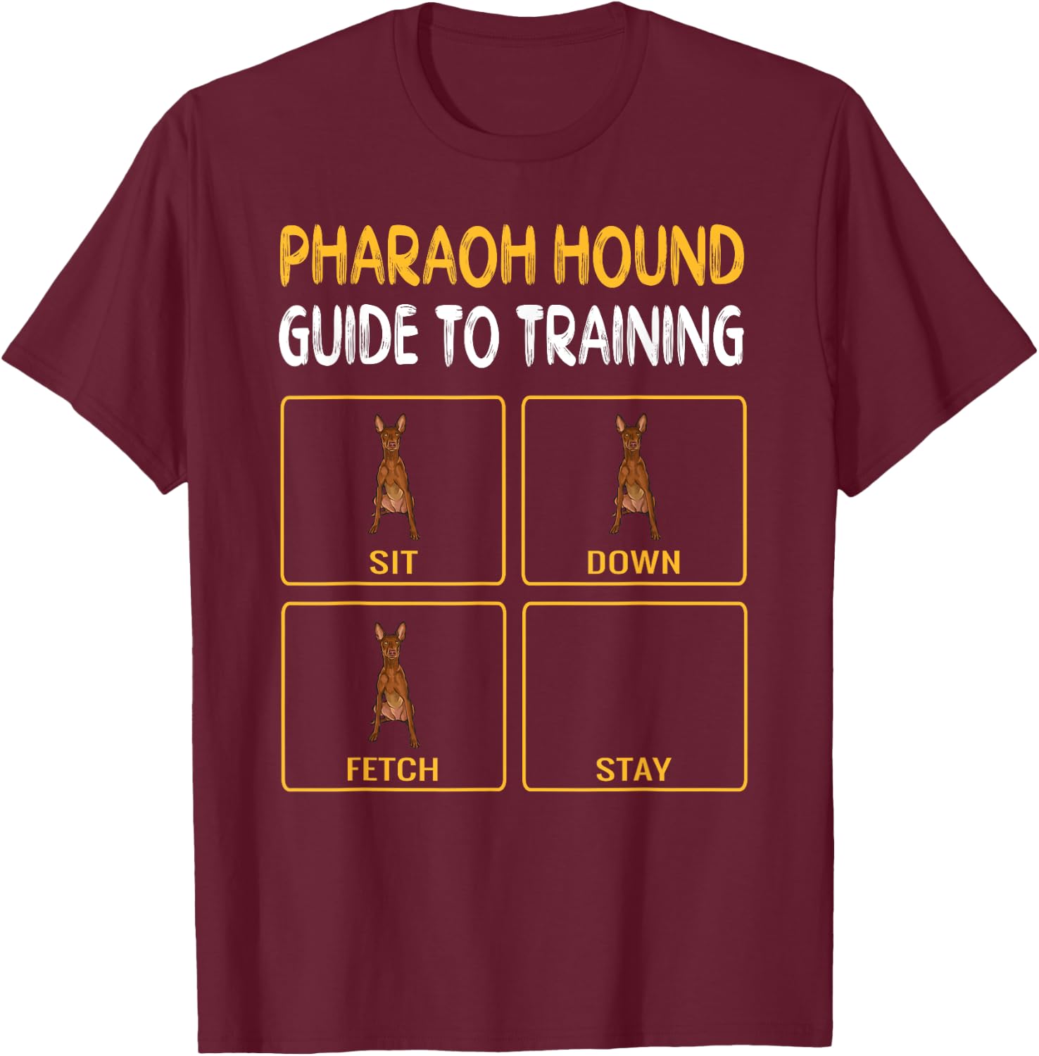 Funny Pharaoh Hound Guide To Training Dog Obedience Women T-Shirt - T-Shirt | Maroon