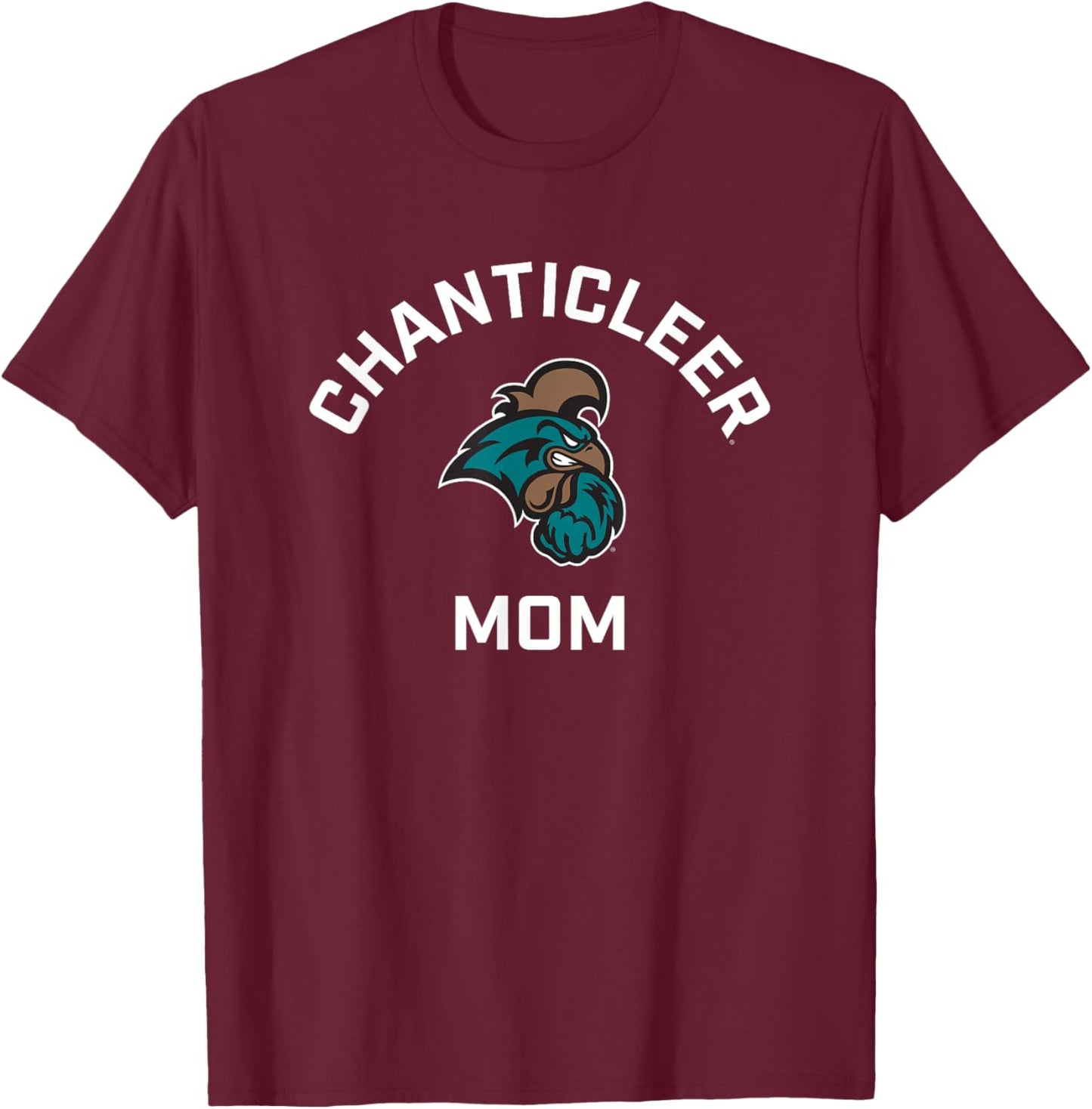 Coastal Carolina University Chanticleers Arched Mom T-Shirt - T-Shirt | Maroon
