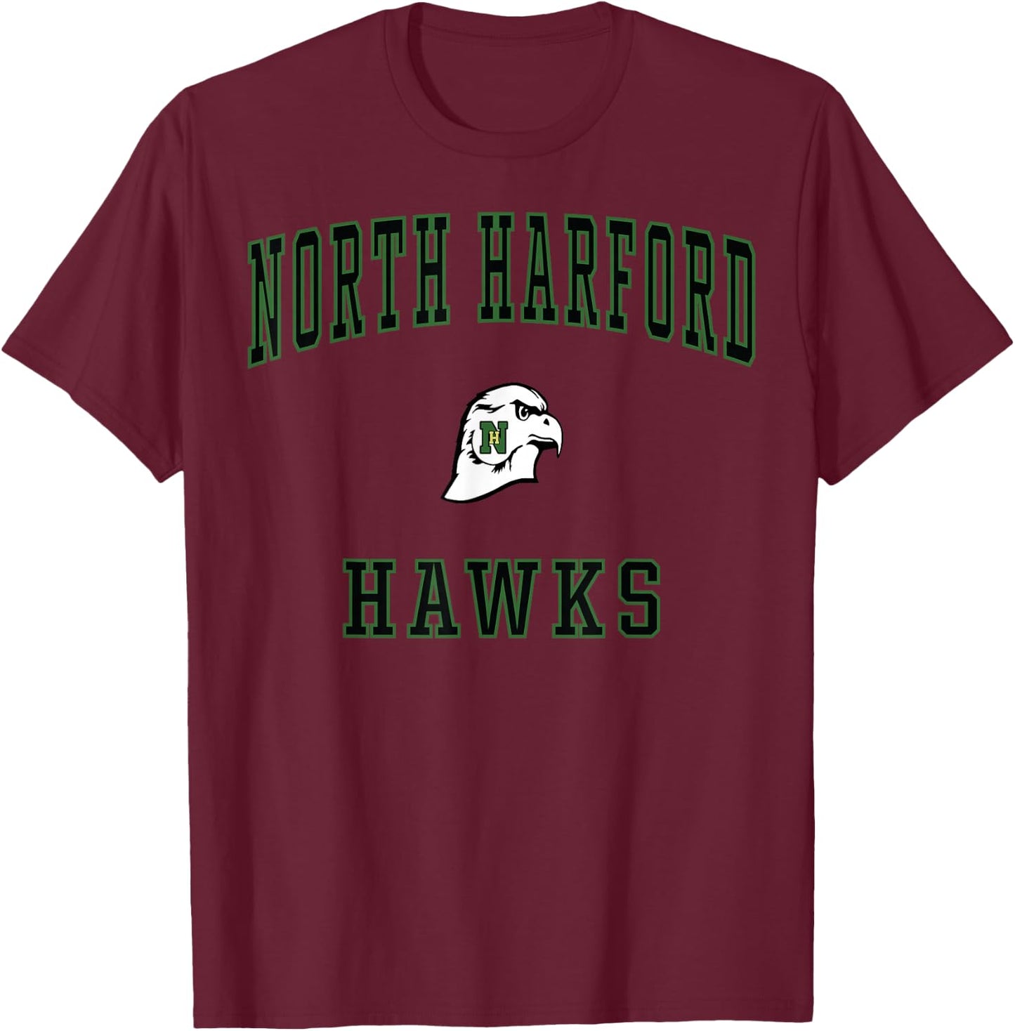 North Harford High School Hawks T-Shirt - T-Shirt | Maroon