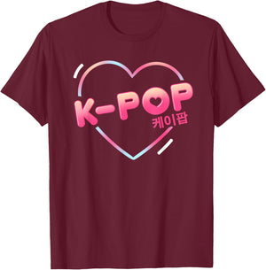 K-Pop Korean Music Vintage Gift T-Shirt - T-Shirt | Maroon