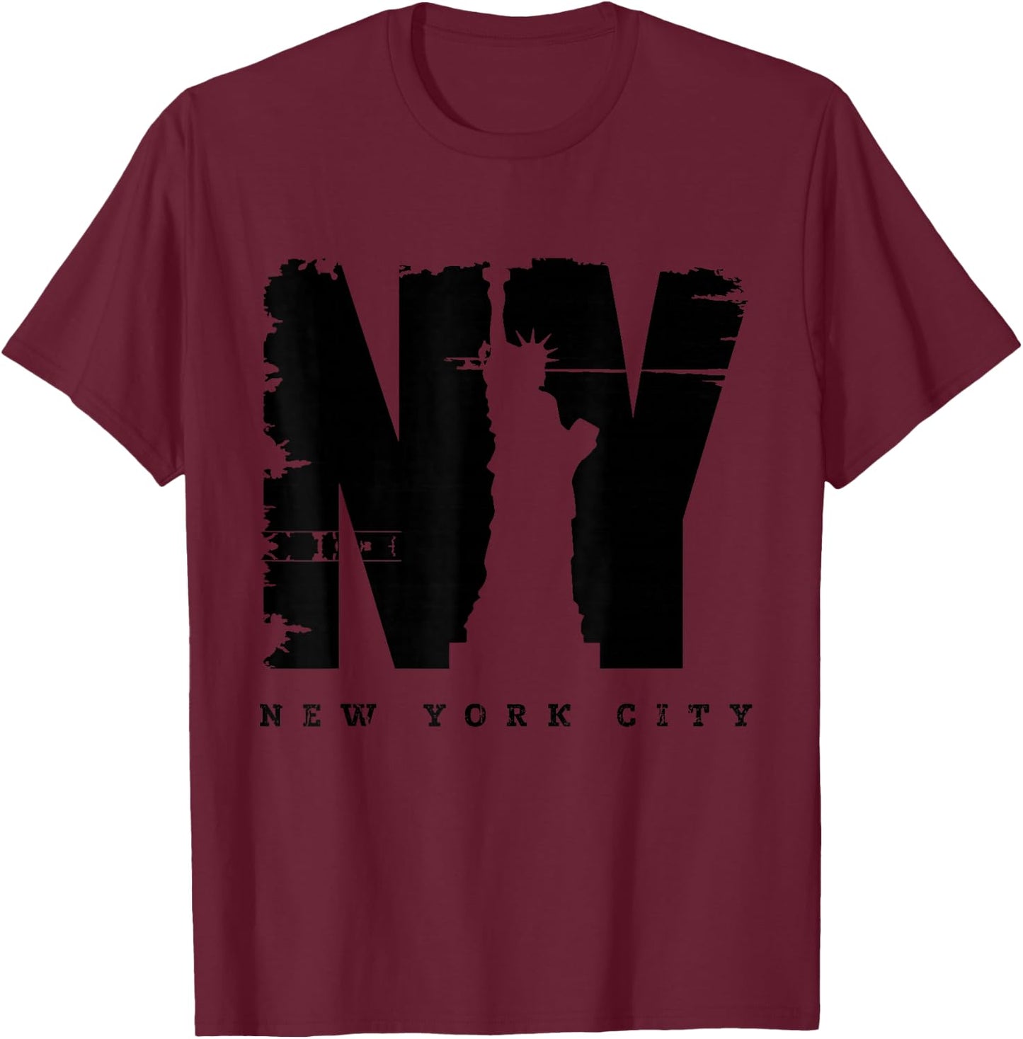 Cool Vintage New York City Style Shirts, New York City T-Shirt - T-Shirt | Maroon