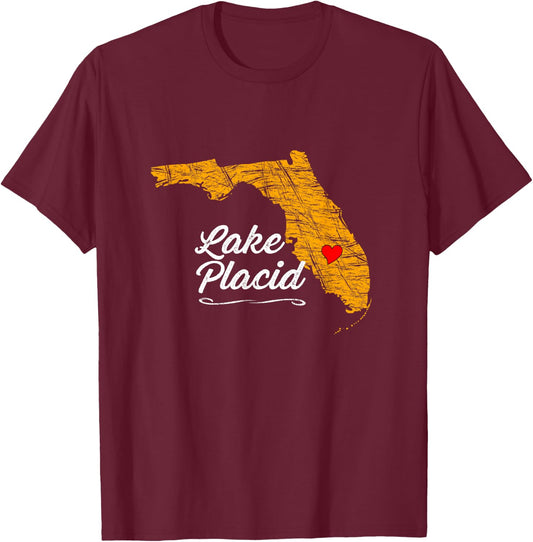 City of Lake Placid | FLORIDA - FL Merch Souvenir - Graphic T-Shirt - T-Shirt | Maroon