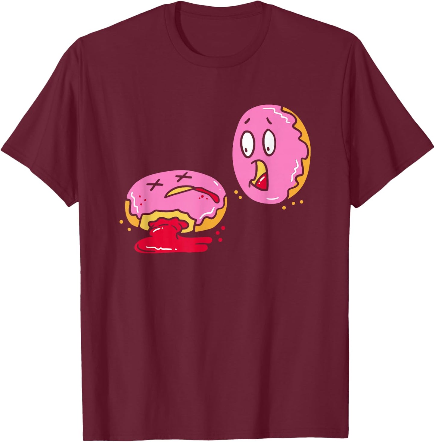 I Could Murder a Donut, Doughnut Sugar Murderer T-Shirt - T-Shirt | Maroon