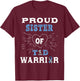 T1D Proud Sister Diabetes Awareness Type 1 Insulin Pancreas T-Shirt - T-Shirt | Maroon