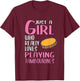 Gift Just A Girl Who Really Loves Playing Tambourines T-Shirt - T-Shirt | Maroon