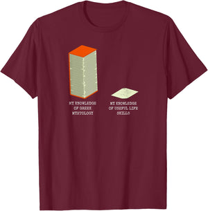 Greek Mythology Funny Greek History T-Shirt - T-Shirt | Maroon