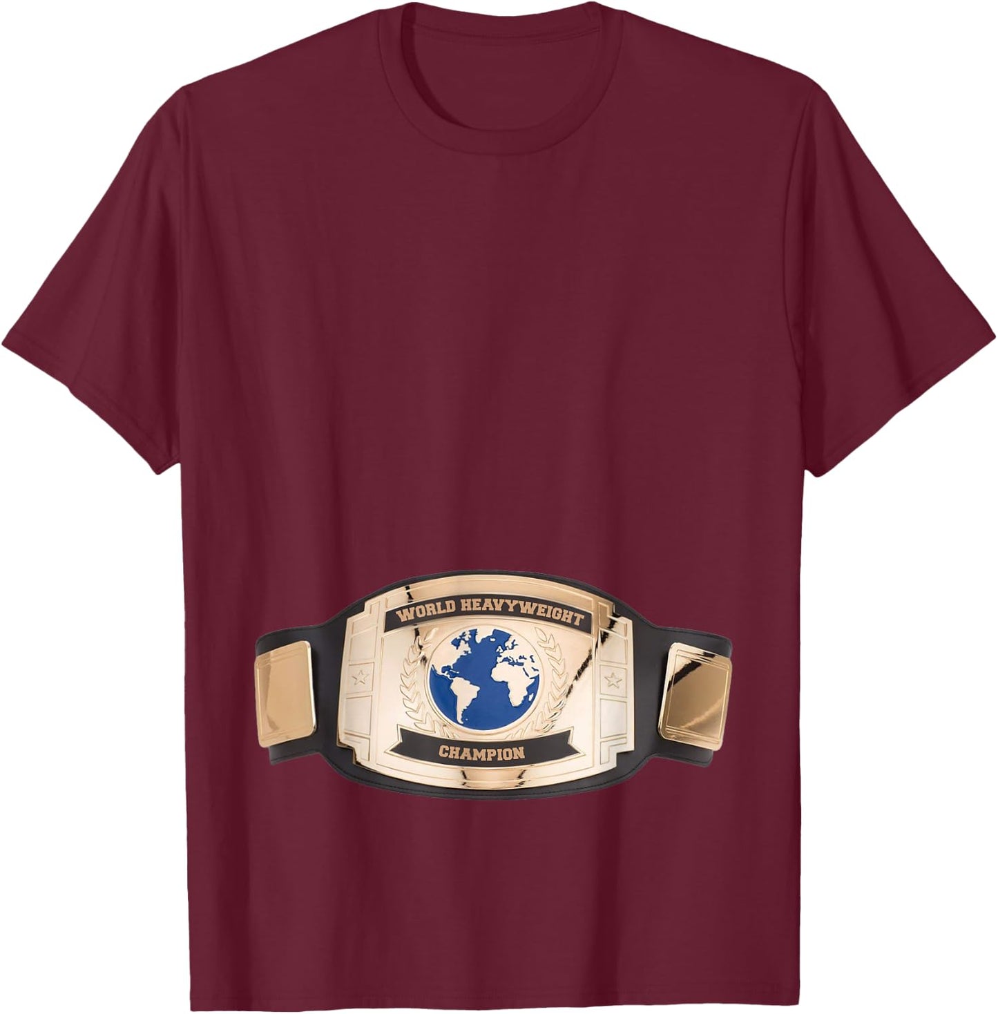 World Heavyweight Champion Belt T-Shirt - T-Shirt | Maroon