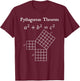 Nerdy Pythagorean Theorem Triangles Math Teacher Geek Gift T-Shirt - T-Shirt | Maroon