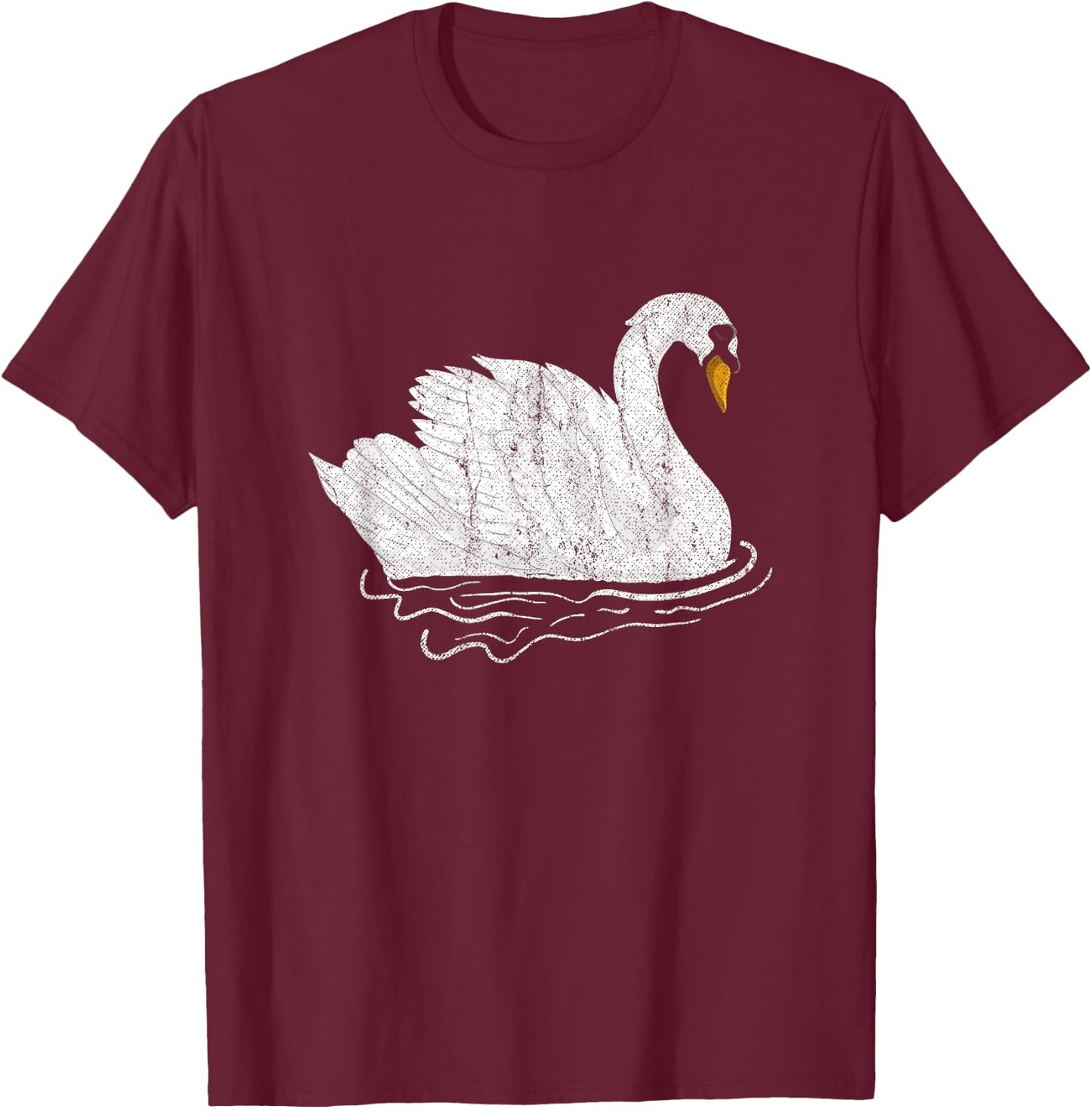 Pretty Wildlife Bird Beautiful Animal Lake Swan T-Shirt - T-Shirt | Maroon