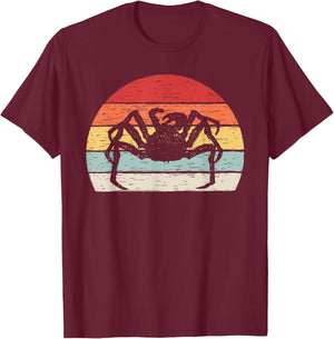 Vintage Retro King Crab T-Shirt - T-Shirt | Maroon