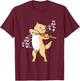 Cat Playing Violin Violinist T-Shirt - T-Shirt | Maroon