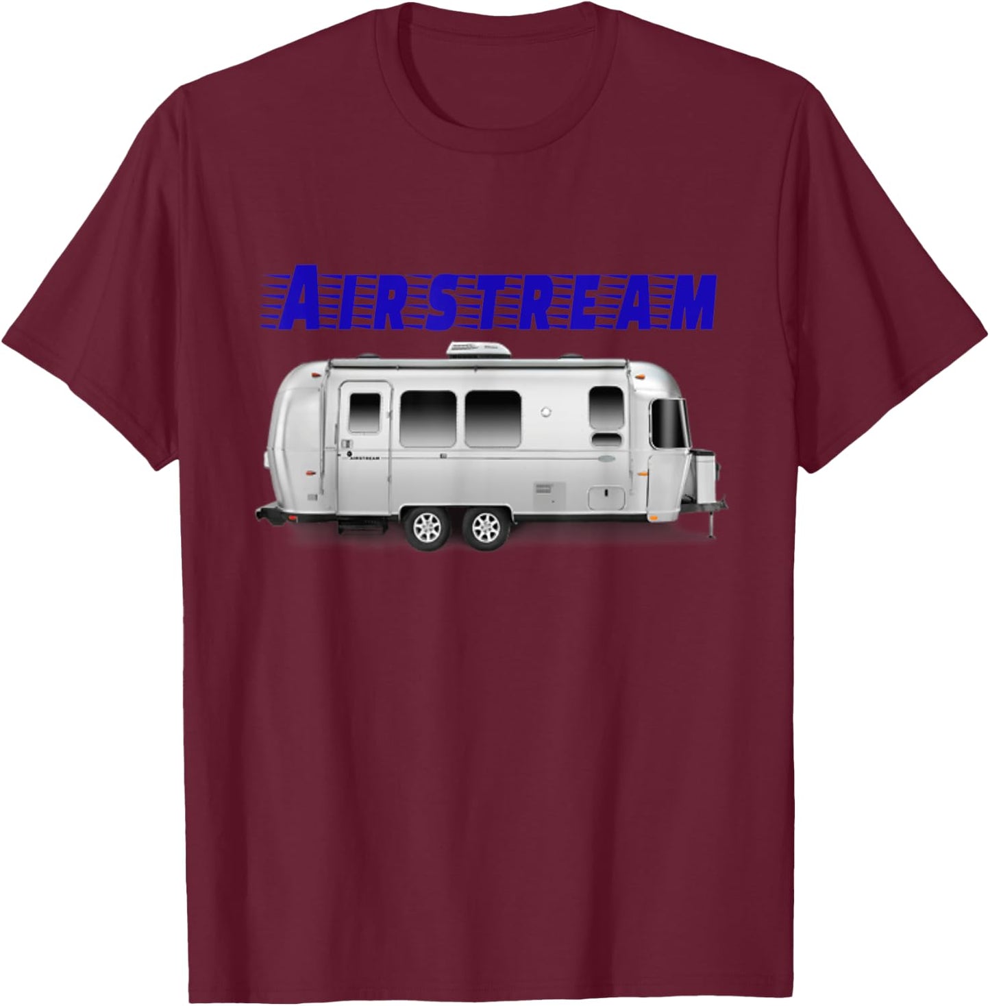 Nice vintage Airstream camping trailer . T-Shirt - T-Shirt | Maroon