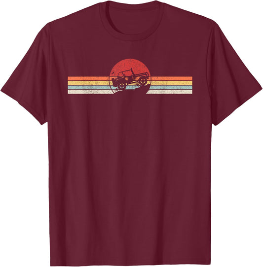 Vintage Retro Off Road Shirt Off Road 4X4 T-Shirt - T-Shirt | Maroon