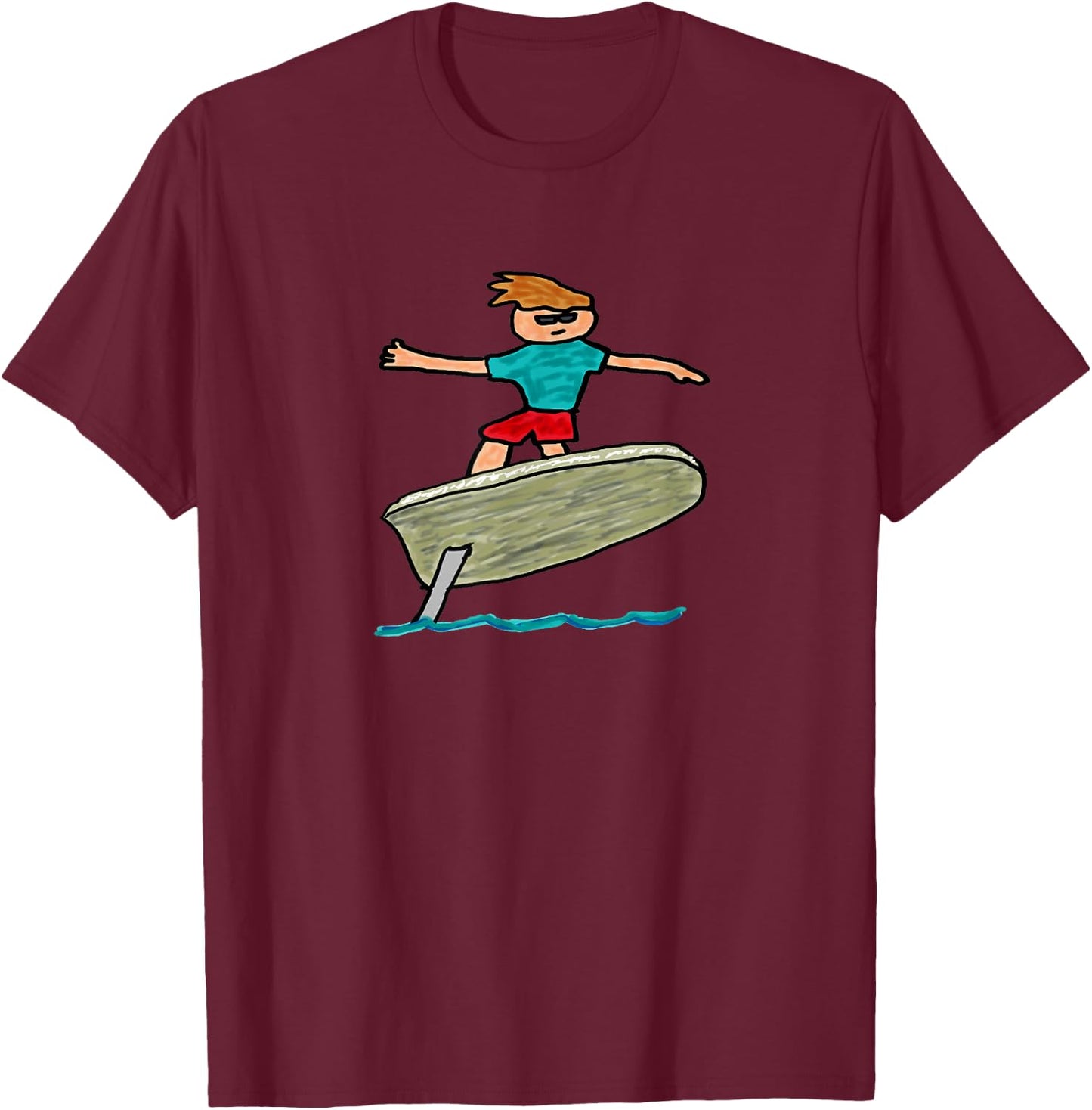 eFoil Surfing T-Shirt - T-Shirt | Maroon