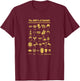 Seinfeld Group Shot The ABCs of Seinfeld Textbook T-Shirt - T-Shirt | Maroon