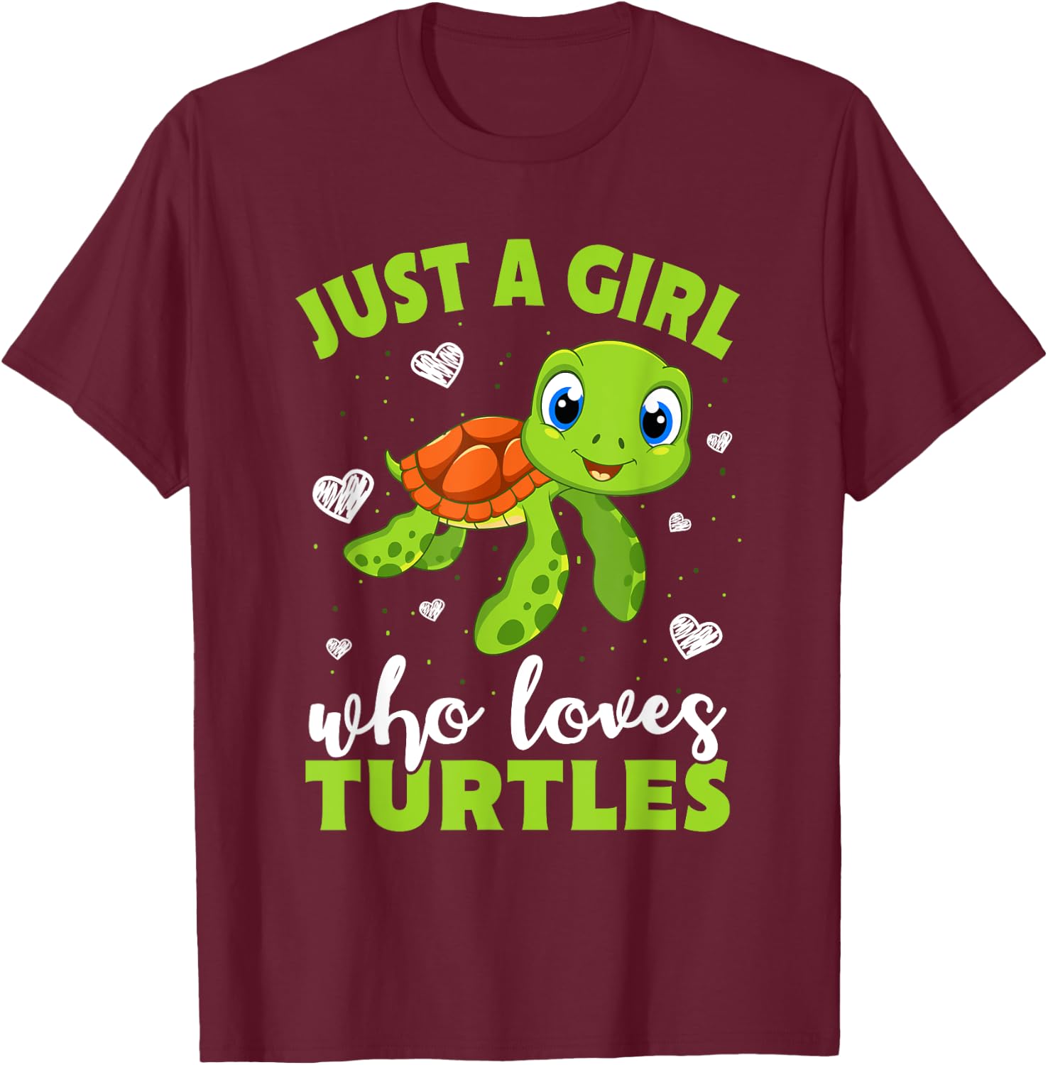Nur Ein Girl das Turtle Loves Women Gift T-Shirt - T-Shirt | Maroon