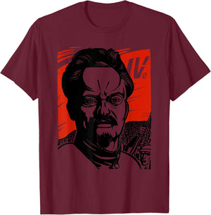 Leon Trotsky SOVI8 vintage propaganda. T-Shirt - T-Shirt | Maroon