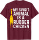 Funny Rubber Chicken Gift Men Women Rubber Chicken Costume T-Shirt - T-Shirt | Maroon
