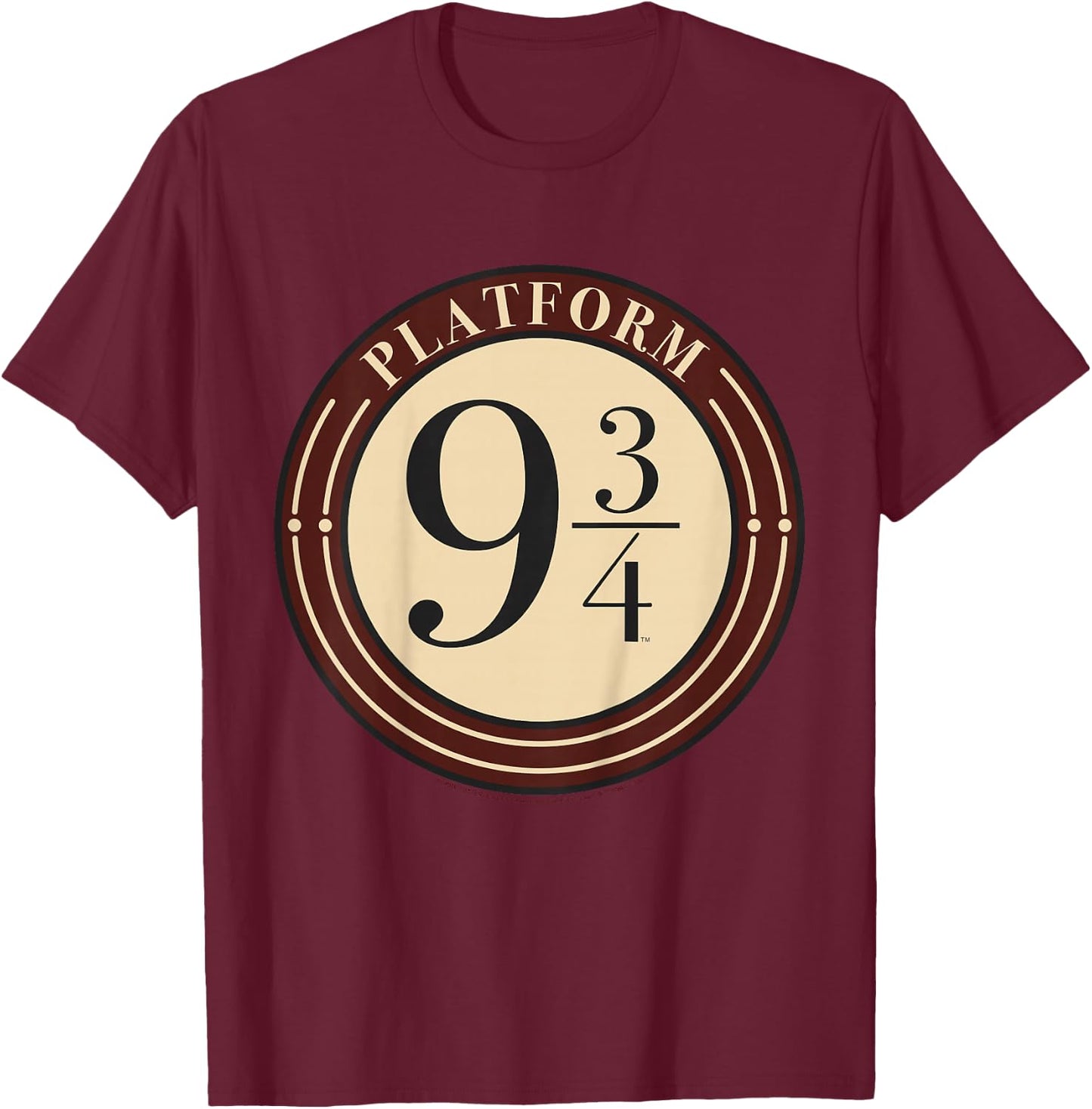 Kids Harry Potter Platform 9 &3/4 Simple Logo T-Shirt - T-Shirt | Maroon