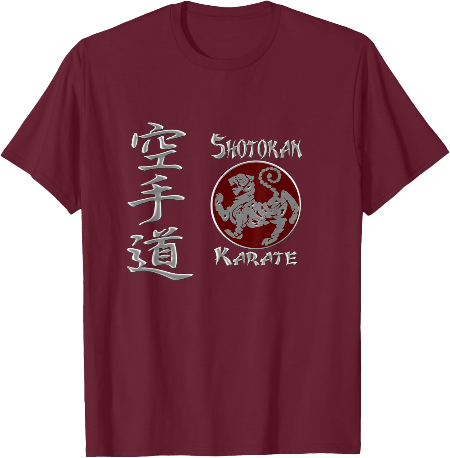 Shotokan Karate Tiger Logo Martial Arts T-Shirt - T-Shirt | Maroon