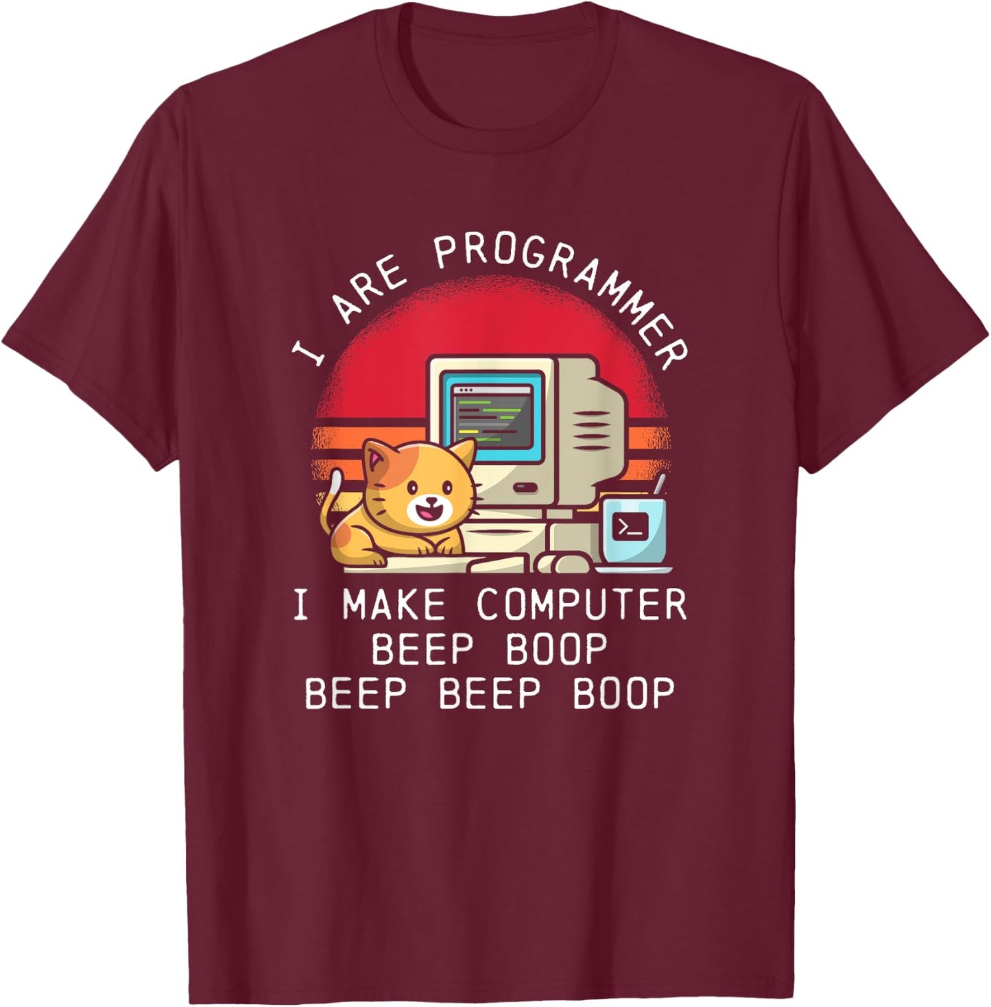 I Are Programmer Cat Women T-Shirt - T-Shirt | Maroon