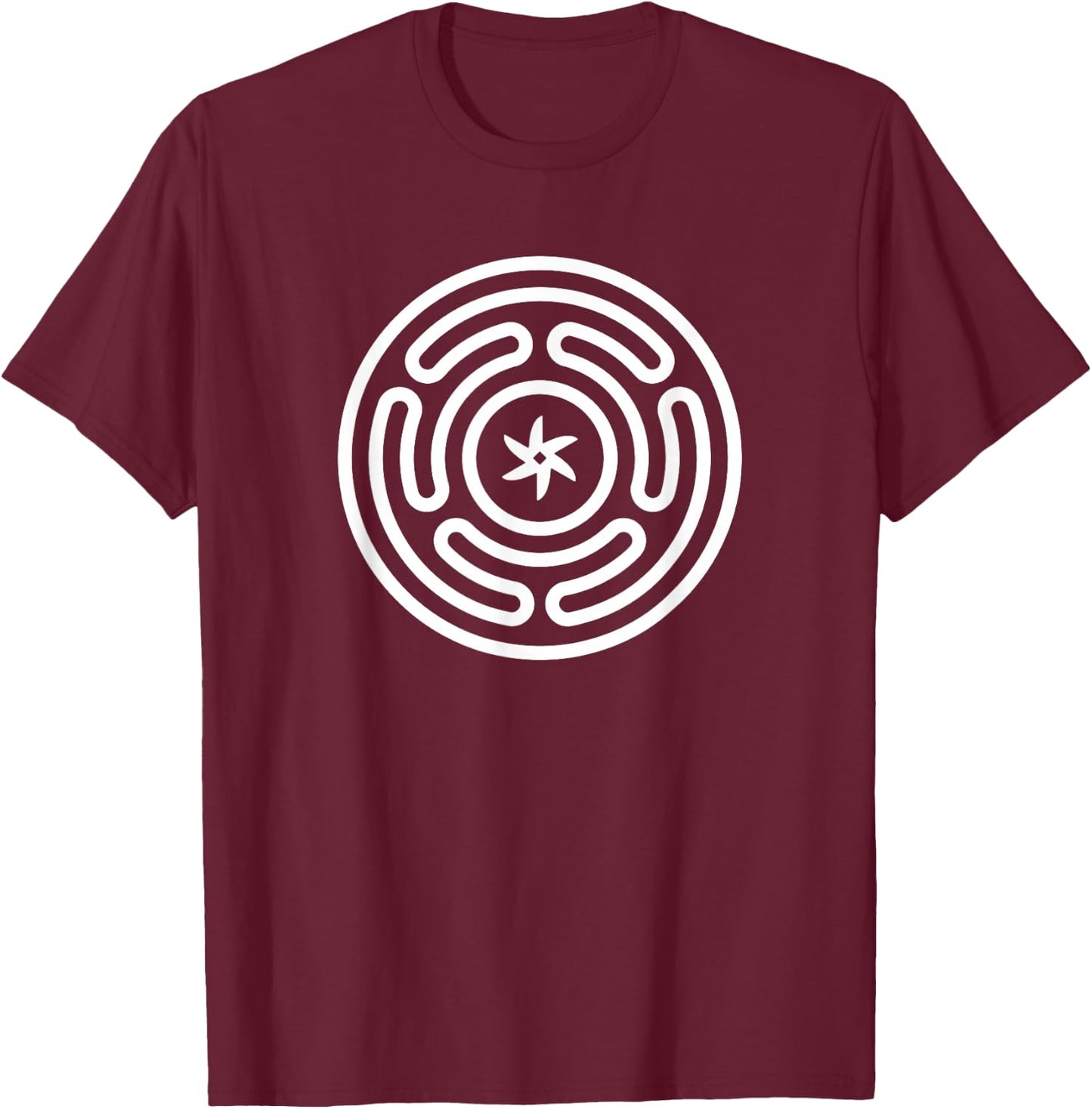 Hecate Wheel Goddess Pagan Hekate Symbol Pagan Wicca Symbol T-Shirt - T-Shirt | Maroon