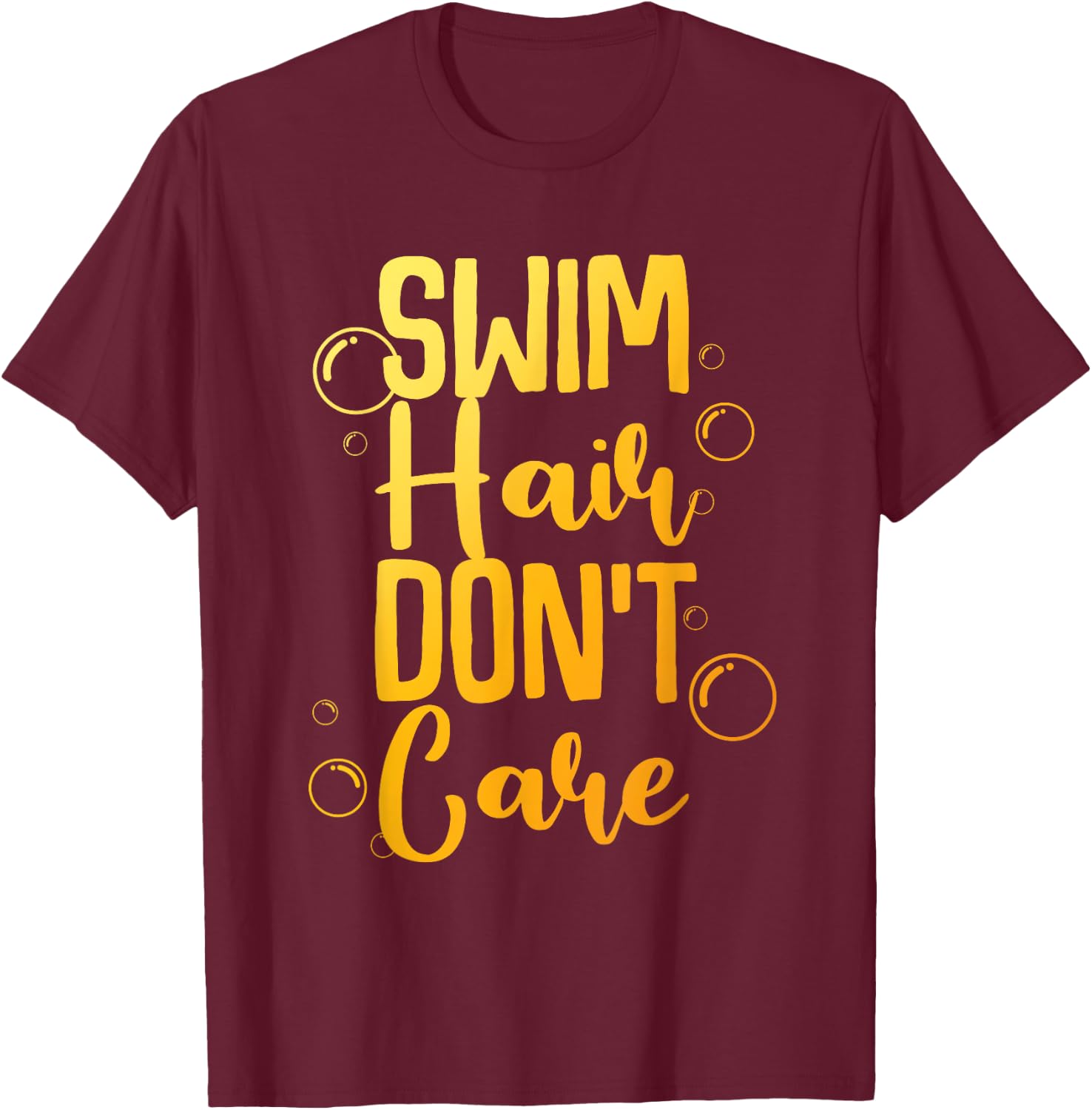 Funny Swimming Art Women Swimmer Swim Coach Swimming T-Shirt - T-Shirt | Maroon