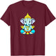 Lord Ganesha Baby Elephant Ganesh Utsav T-Shirt - T-Shirt | Maroon