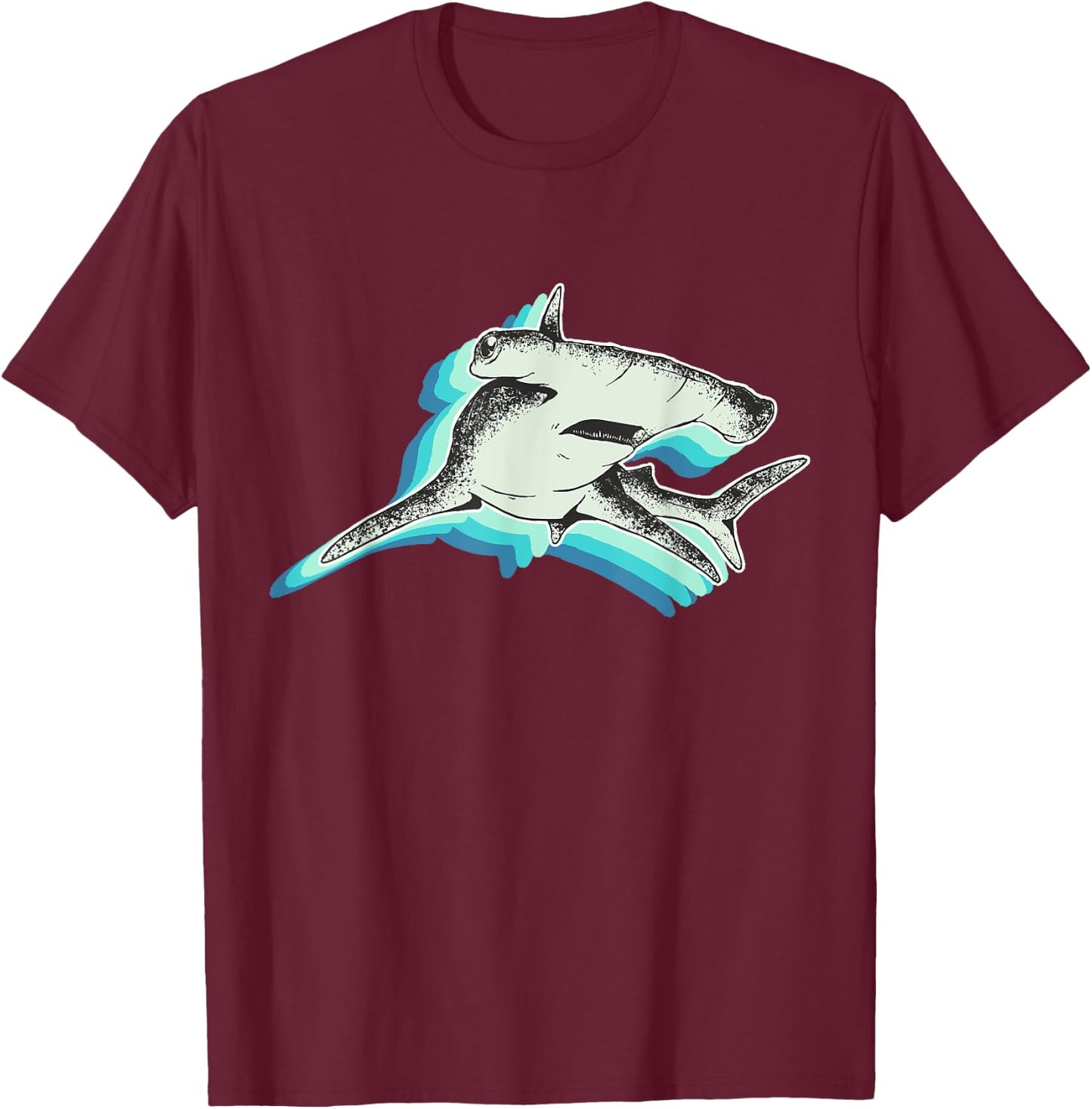 Big Hammerhead Shark T-Shirt - T-Shirt | Maroon